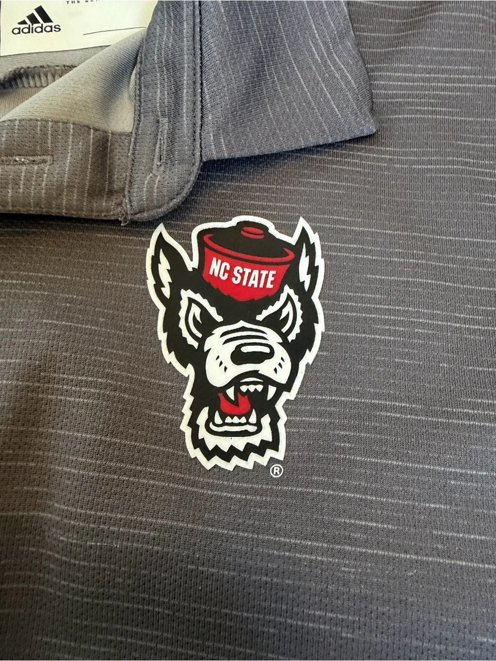 adidas Gray NC State Wolfpack Polo Shirt